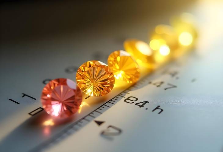 Diamond Color Chart Grading from Colorless to Light Yellow